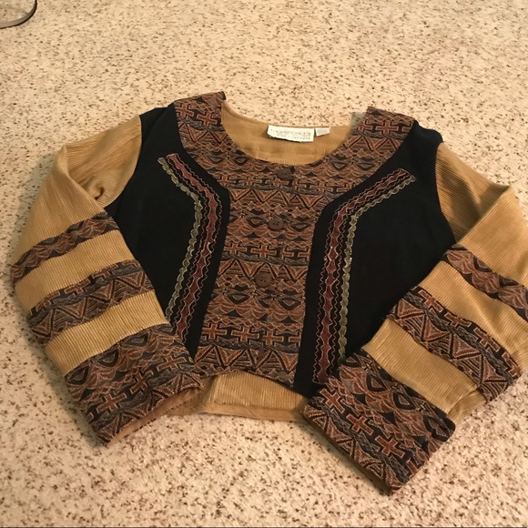 Boho jacket with embroidered detailing size medium - Picture 4 of 4